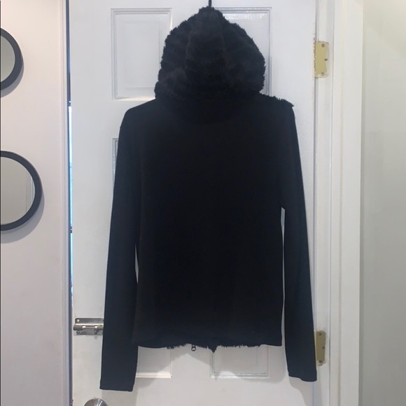 Hooded Armani Fur/Sweater Zip Hoodie - Picture 3 of 3